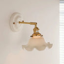 GobekUsa LED Ceramic Wall Lamp with Copper Arm for Bedroom Bathroom Mirror