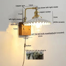 GobekUsa LED Ceramic Wall Sconce Pull Chain Switch Light Fixture
