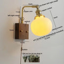 GobekUsa LED Ceramic Wall Sconce Pull Chain Switch Light Fixture