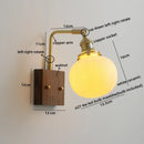 GobekUsa LED Ceramic Wall Sconce Pull Chain Switch Light Fixture