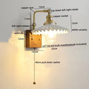 GobekUsa LED Ceramic Wall Sconce Pull Chain Switch Light Fixture