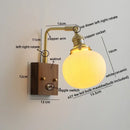 GobekUsa LED Ceramic Wall Sconce Pull Chain Switch Light Fixture