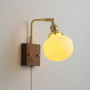GobekUsa LED Ceramic Wall Sconce Pull Chain Switch Light Fixture