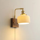 GobekUsa LED Ceramic Wall Sconce Pull Chain Switch Light Fixture