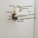 GobekUsa LED Ceramic Wall Sconce Pull Chain Switch Light Fixture