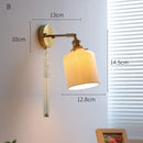 GobekUsa LED Ceramic Wall Sconce with Knob Switch for Bedroom Bathroom Mirror Lighting