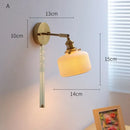GobekUsa LED Ceramic Wall Sconce with Knob Switch for Bedroom Bathroom Mirror Lighting