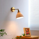 GobekUsa LED Ceramic Wall Sconce with Knob Switch for Bedroom Bathroom Mirror Lighting