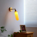 GobekUsa LED Ceramic Wall Sconce with Knob Switch for Bedroom Bathroom Mirror Lighting