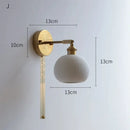 GobekUsa LED Ceramic Wall Sconce with Knob Switch for Bedroom Bathroom Mirror Lighting
