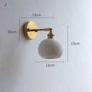 GobekUsa LED Ceramic Wall Sconce with Knob Switch for Bedroom Bathroom Mirror Lighting