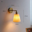 GobekUsa LED Ceramic Wall Sconce with Knob Switch for Bedroom Bathroom Mirror Lighting
