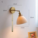 GobekUsa LED Ceramic Wall Sconce with Knob Switch for Bedroom Bathroom Mirror Lighting