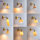 GobekUsa LED Ceramic Wall Sconce with Knob Switch for Bedroom Bathroom Mirror Lighting