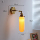 GobekUsa LED Ceramic Wall Sconce with Knob Switch for Bedroom Bathroom Mirror Lighting