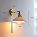GobekUsa LED Ceramic Wall Sconce with Knob Switch for Bedroom Bathroom Mirror Lighting