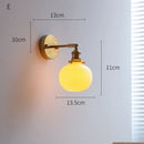 GobekUsa LED Ceramic Wall Sconce with Knob Switch for Bedroom Bathroom Mirror Lighting
