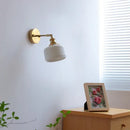 GobekUsa LED Ceramic Wall Sconce with Knob Switch for Bedroom Bathroom Mirror Lighting