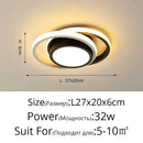 GobekUsa LED Chandelier Black White Ceiling Lights