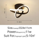 GobekUsa LED Chandelier Black White Ceiling Lights