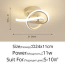 GobekUsa LED Chandelier Black White Ceiling Lights