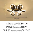 GobekUsa LED Chandelier Black White Ceiling Lights