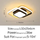 GobekUsa LED Chandelier Black White Ceiling Lights