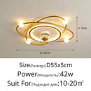 GobekUsa LED Chandelier Electric Fan Ceiling Lights for Modern Home Decor