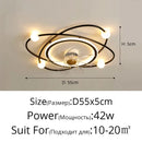 GobekUsa LED Chandelier Electric Fan Ceiling Lights for Modern Home Decor
