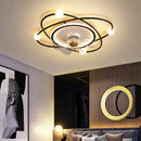 GobekUsa LED Chandelier Electric Fan Ceiling Lights for Modern Home Decor
