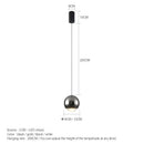 GobekUsa LED Chandelier for Bedroom Kitchen Study Chrome Gold Modern Pendant Light