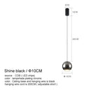 GobekUsa LED Chandelier for Bedroom Kitchen Study Chrome Gold Modern Pendant Light