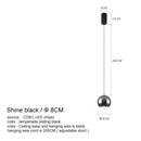 GobekUsa LED Chandelier for Bedroom Kitchen Study Chrome Gold Modern Pendant Light