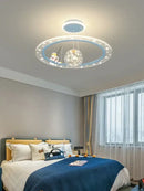 GobekUsa LED Chandelier for Boy's Room with Remote Control and Modern Design