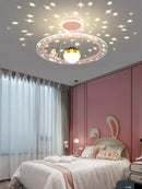 GobekUsa LED Chandelier for Boy's Room with Remote Control and Modern Design