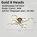 GobekUsa LED Chandelier for Home Decor, Brightness Adjustable, Living Room, Dining Room Lighting