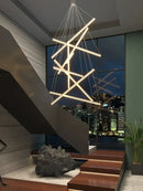 GobekUsa LED Chandelier for Modern Duplex Interior, Loft Decor, Living & Dining Room Lighting