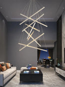 GobekUsa LED Chandelier for Modern Duplex Interior, Loft Decor, Living & Dining Room Lighting