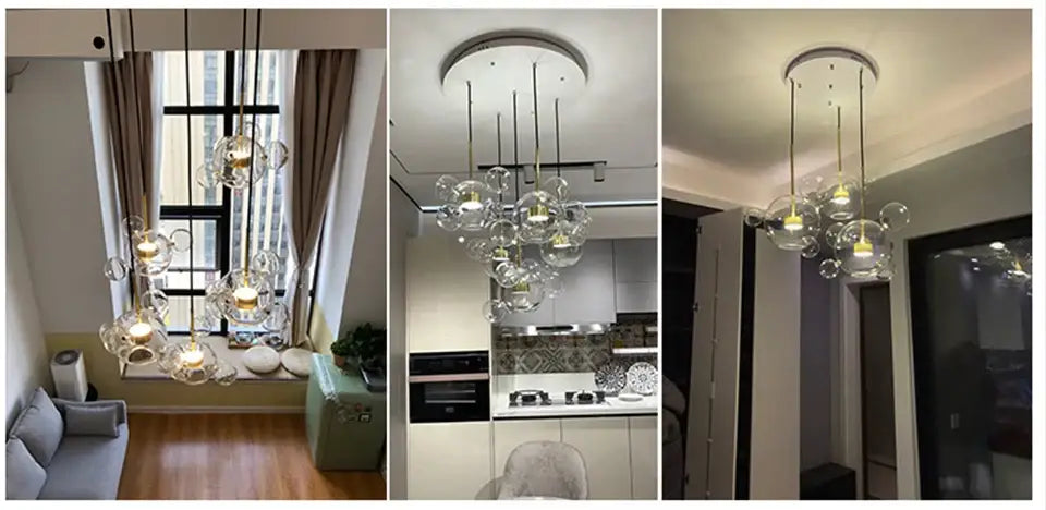 GobekUsa LED Chandelier for Nordic Decor - Bubble Ball, photo 31 of 39