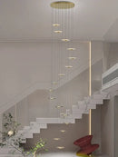GobekUsa LED Chandelier for Revolving Staircase | Loft Villa Ceiling Hanging Lamp