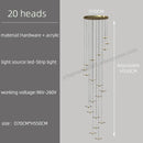 GobekUsa LED Chandelier for Revolving Staircase | Loft Villa Ceiling Hanging Lamp