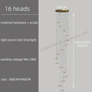 GobekUsa LED Chandelier for Revolving Staircase | Loft Villa Ceiling Hanging Lamp
