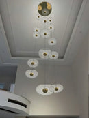 GobekUsa LED Chandelier for Revolving Staircase | Loft Villa Ceiling Hanging Lamp