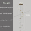 GobekUsa LED Chandelier for Revolving Staircase | Loft Villa Ceiling Hanging Lamp