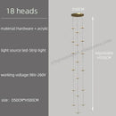 GobekUsa LED Chandelier for Revolving Staircase | Loft Villa Ceiling Hanging Lamp
