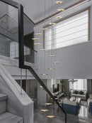GobekUsa LED Chandelier for Revolving Staircase | Loft Villa Ceiling Hanging Lamp