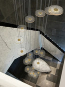 GobekUsa LED Chandelier for Revolving Staircase | Loft Villa Ceiling Hanging Lamp