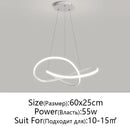 GobekUsa LED Chandelier Light: Modern Aluminum Acrylic Pendant for Dining Room & Restaurant