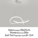 GobekUsa LED Chandelier Light: Modern Aluminum Acrylic Pendant for Dining Room & Restaurant