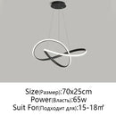 GobekUsa LED Chandelier Light: Modern Aluminum Acrylic Pendant for Dining Room & Restaurant